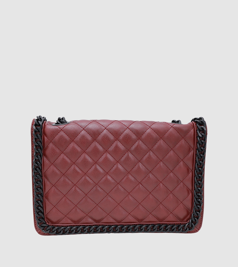 Victoria Quilted Leather Crossbody Bag 