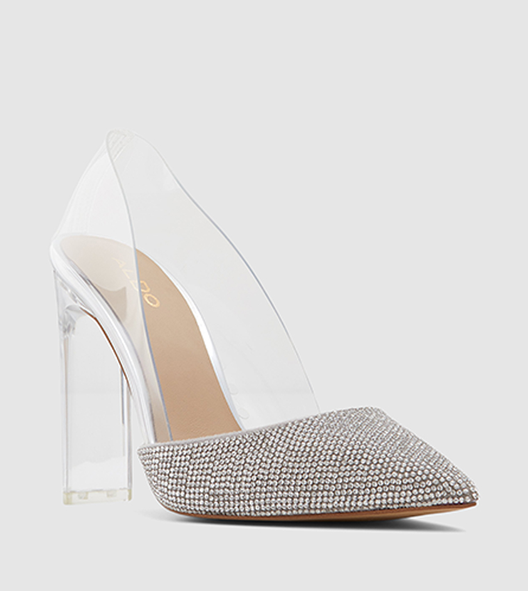 Clear block hotsell heels aldo