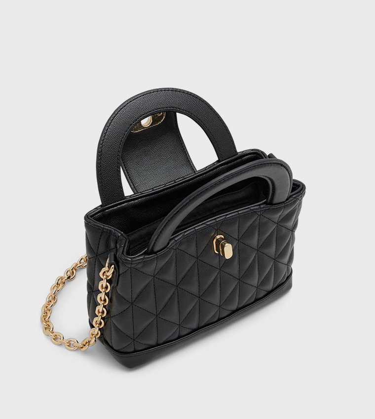 VIRAL Quilted Top Handle Bag