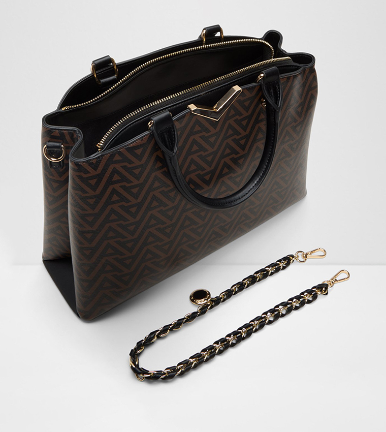 VIVIANA Monogram Patterned Satchel Bag