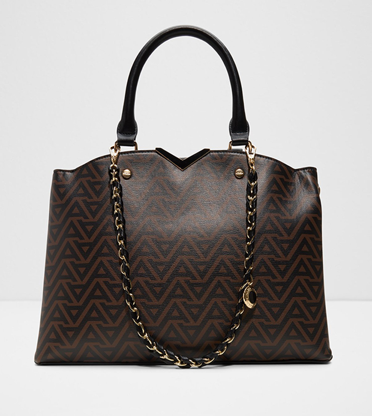 VIVIANA Monogram Patterned Satchel Bag