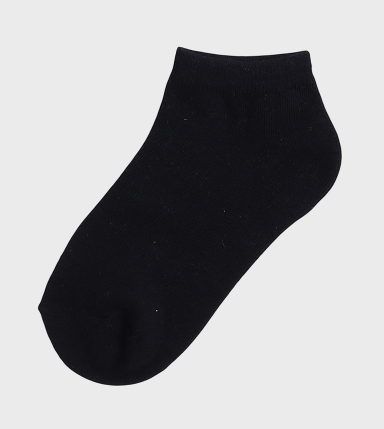 Boys Pack of 3 Solid Ankle Socks