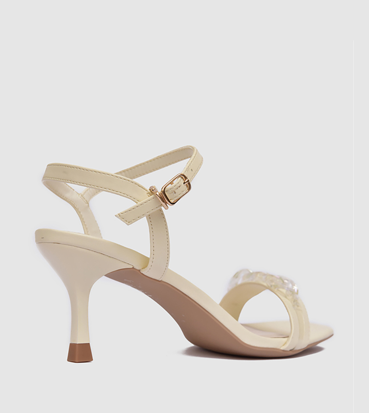 Chain-Link Detail Heel Sandals