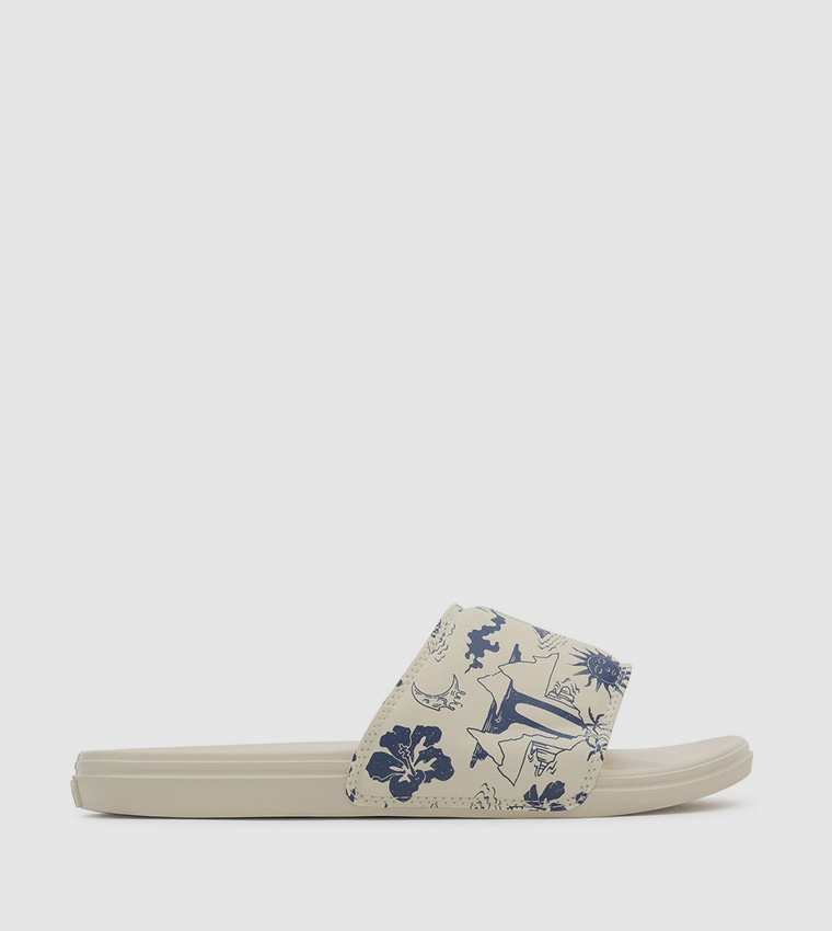 Vans store floral slides