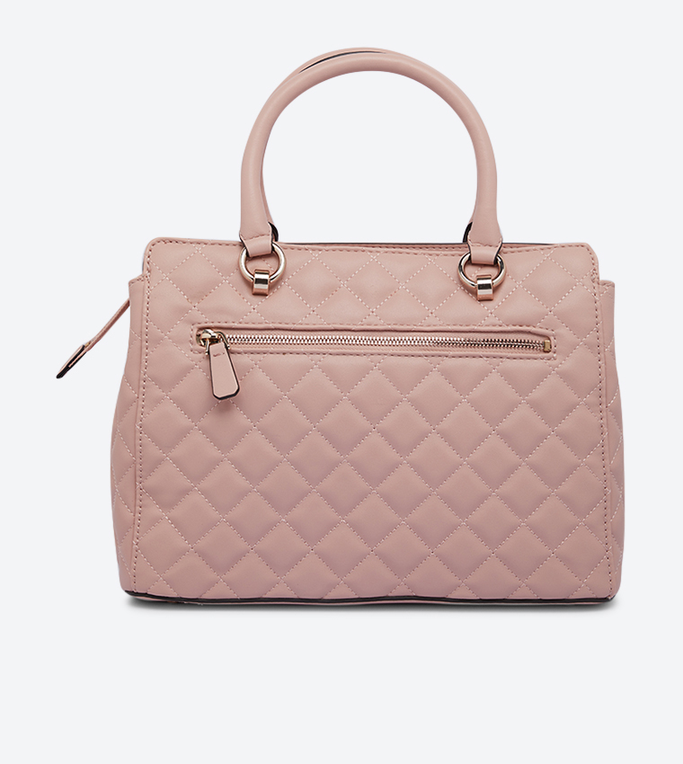 Buy Guess Melise Luxury Detailed Single Shoulder Strap Satchel Bag Pink In Pink 6thStreet Oman