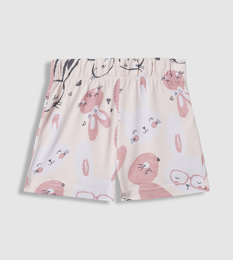 Printed Short Sleeves Clothing Set