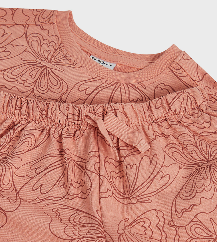 Printed T-Shirt and Shorts Set