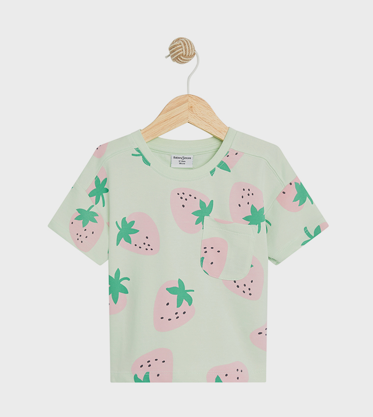 طقم تيشيرت بطبعة وشورت 