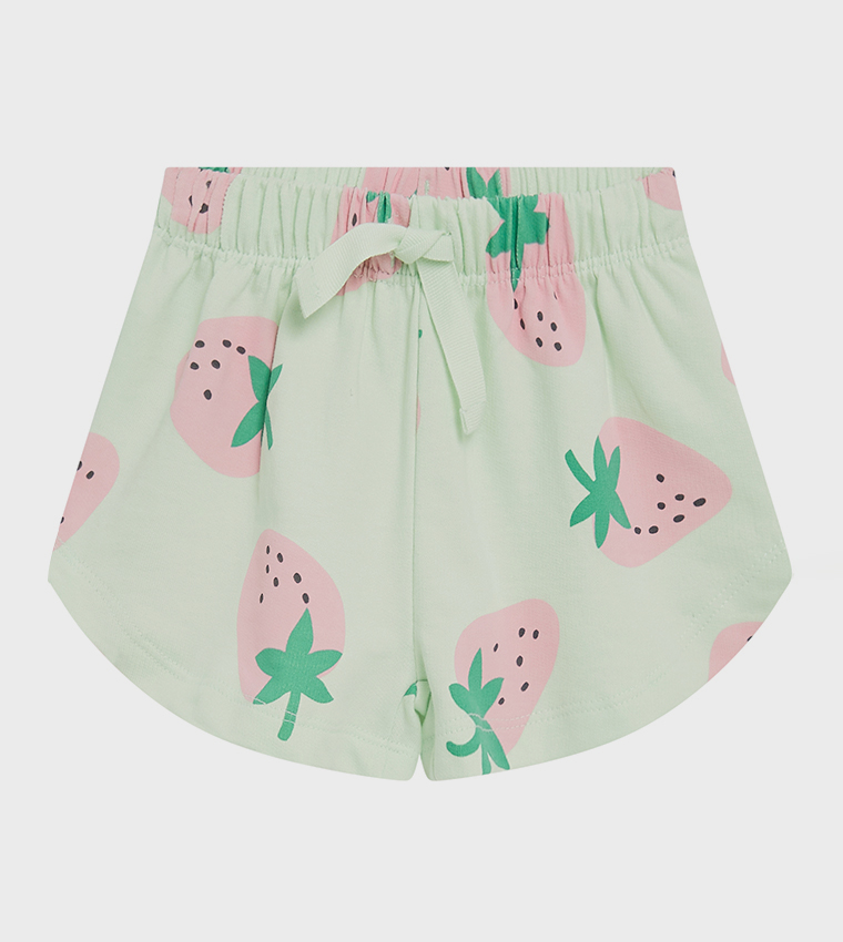 طقم تيشيرت بطبعة وشورت 