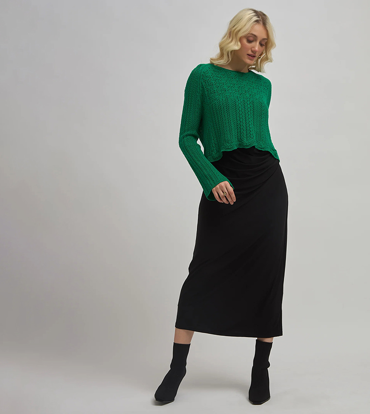 Openwork Long Sleeves Top