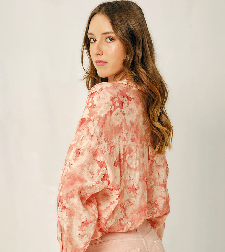 Floral Print Long Sleeves Shirt