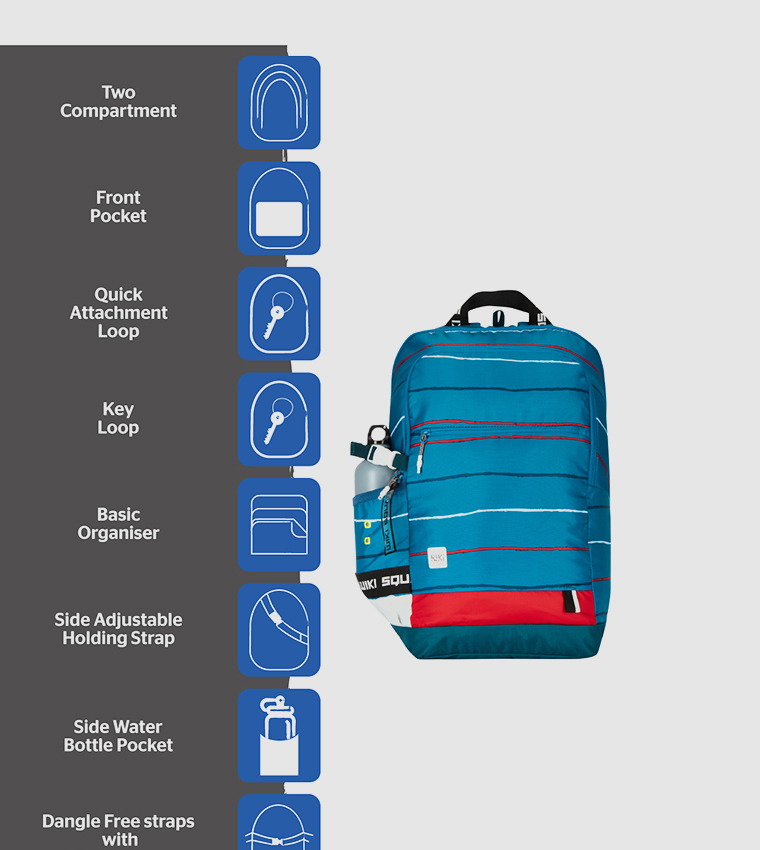 Striped Zip Around Backpack