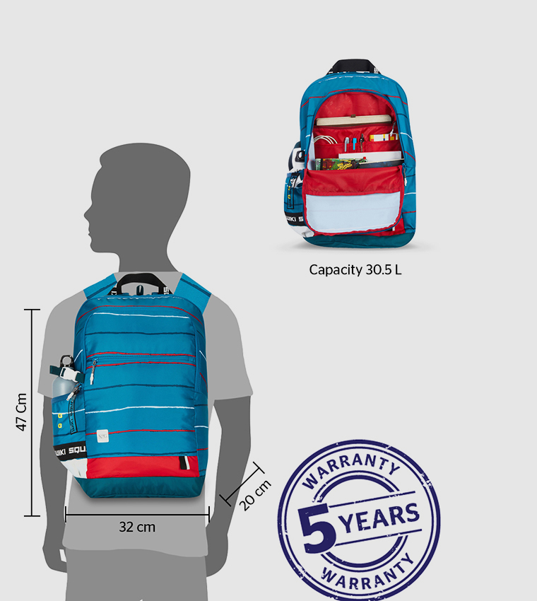 Striped Zip Around Backpack
