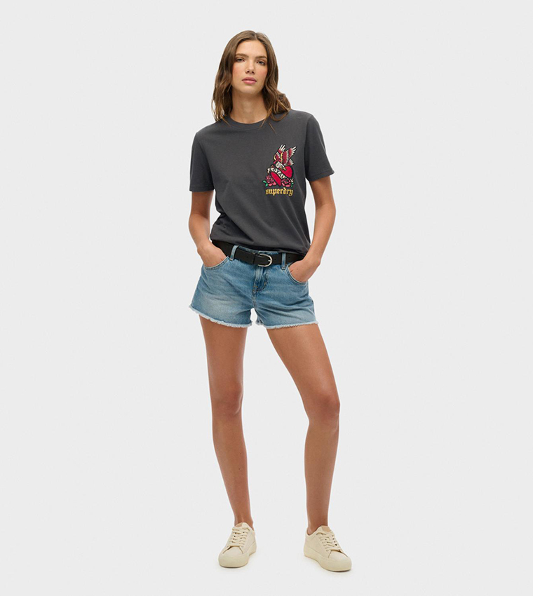 Printed Crew Neck Relaxed Fit T-Shirt