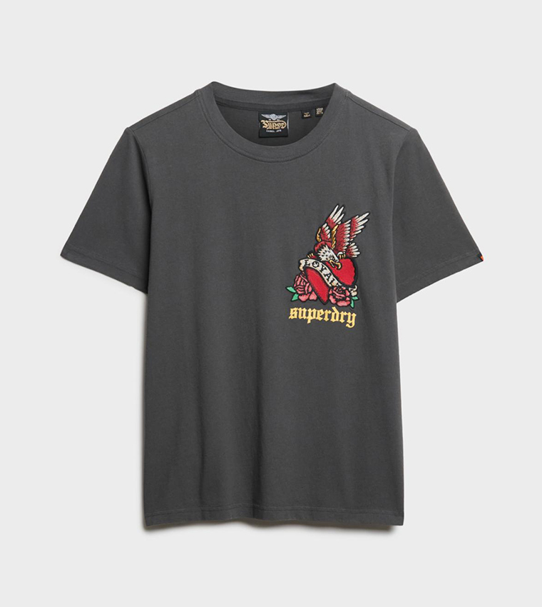 Printed Crew Neck Relaxed Fit T-Shirt