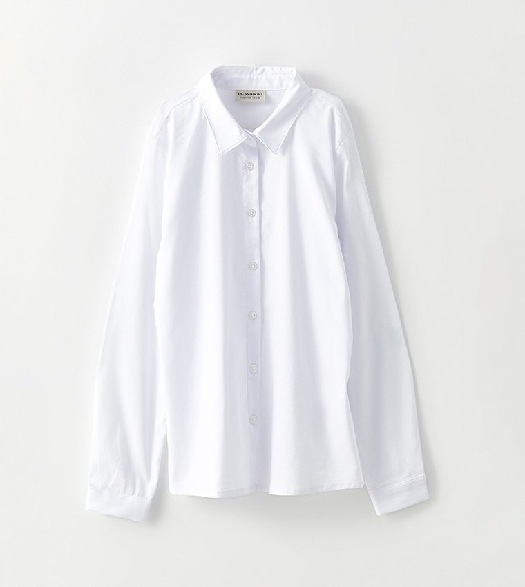 Buy LC Waikiki Solid Long Sleeves Shirt In White