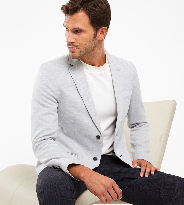 Light grey casual on sale blazer