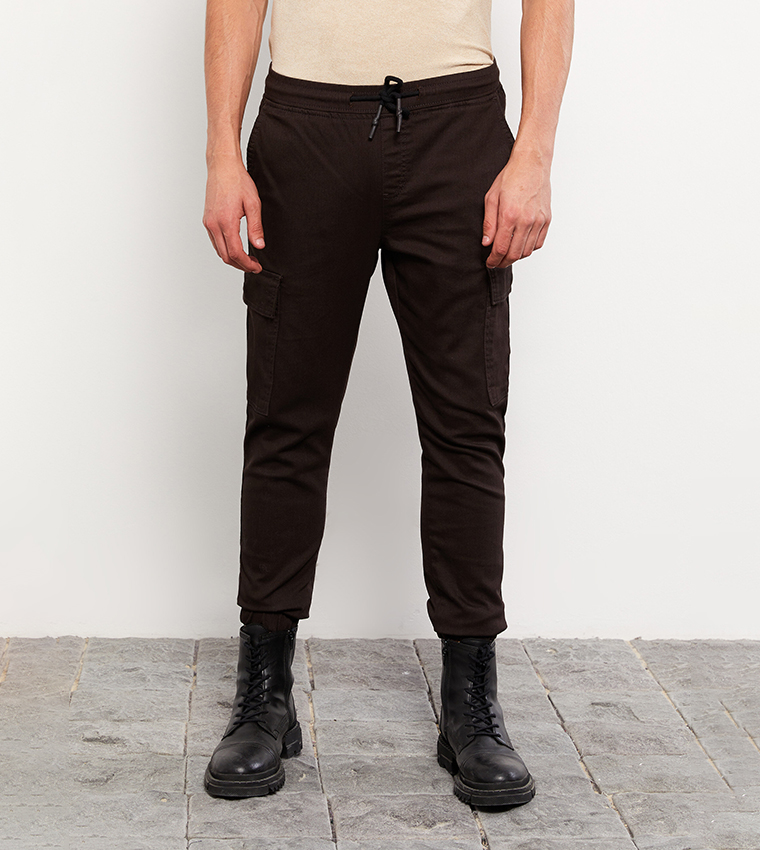 Buy LC Waikiki Slim Fit Gabardine Joggers In Brown