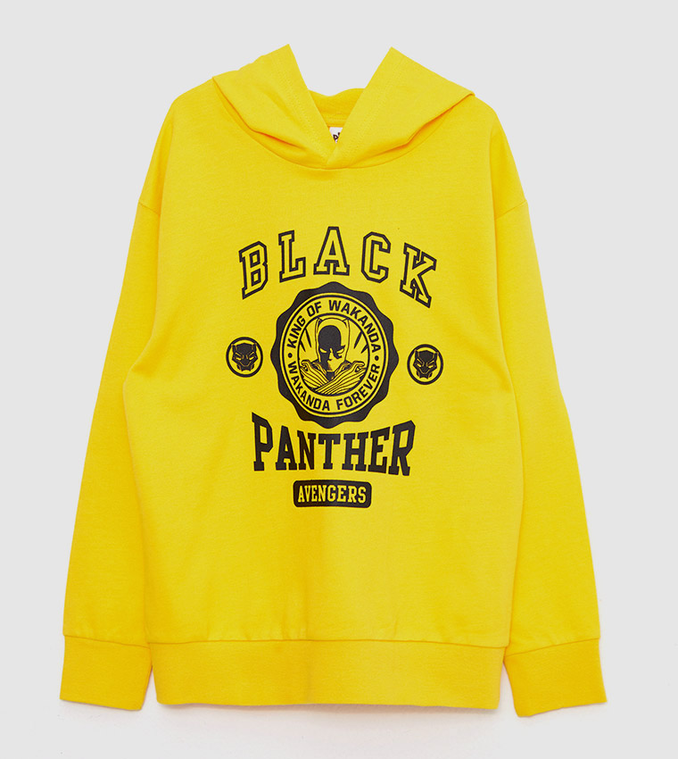 Buy LC Waikiki Hooded Black Panther Printed Long Sleeves T Shirt