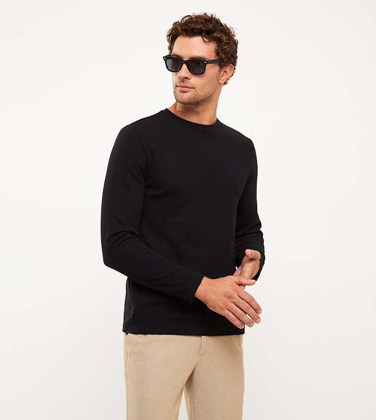 Buy LC Waikiki Crew Neck Long Sleeve T Shirt In Black 6thStreet UAE