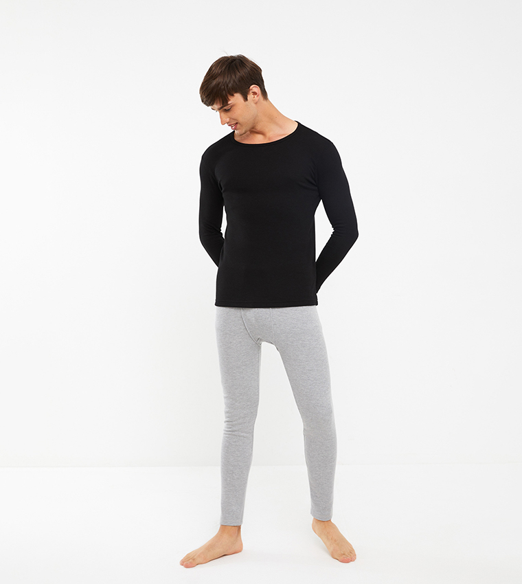 Short Sleeve Mens Long Sleeve Thermal Underwear Save Big On Bulk - Main Image