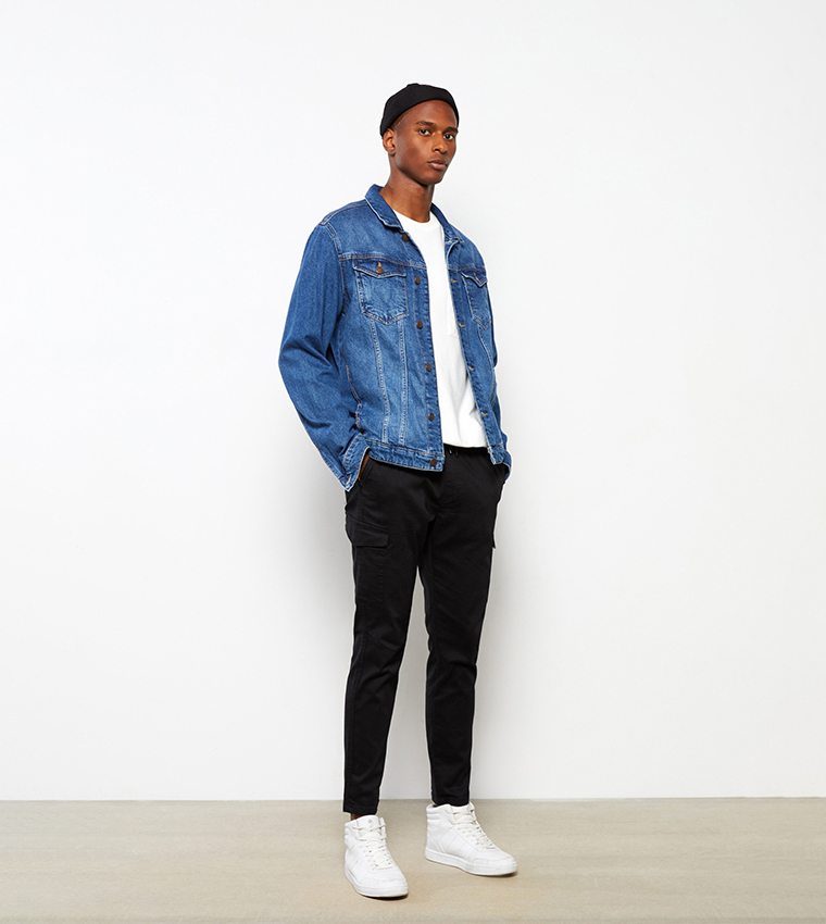 Buy LC Waikiki Slim Fit Cargo Pants In Black | 6thStreet UAE