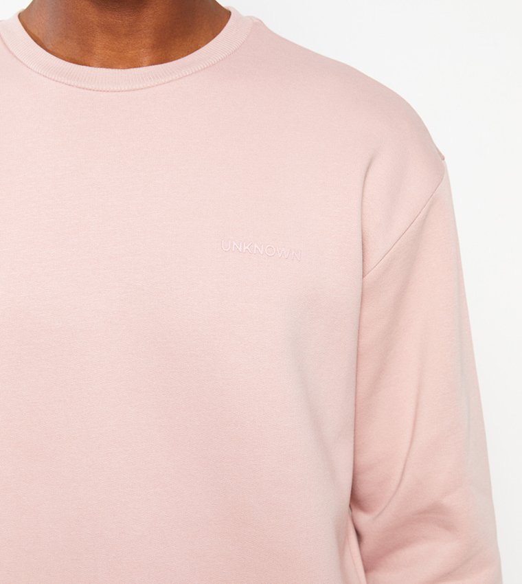 Pink crew 2025 neck sweatshirt