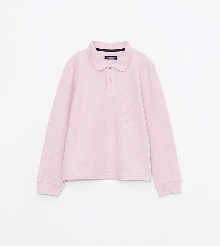 Buy LC Waikiki Basic Polo Neck Long Sleeves T Shirt In Pink | 6thStreet  Kuwait