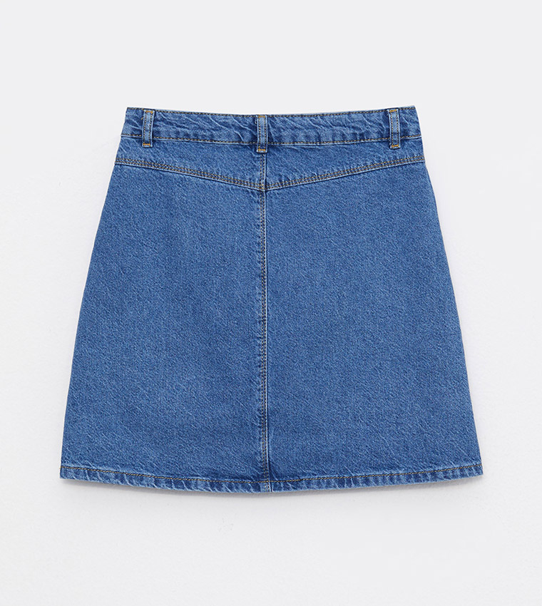 Blue best sale denim skirts