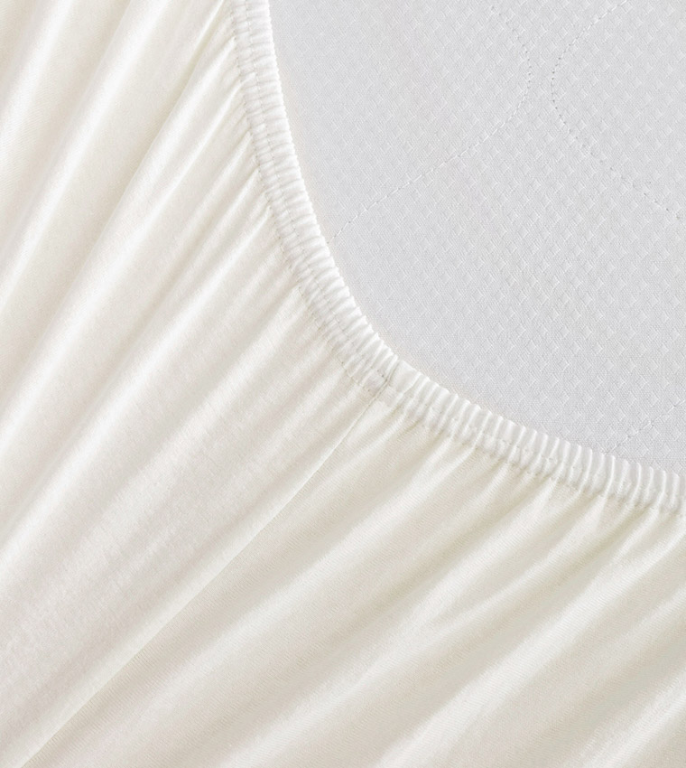 ملاءة سرير مفرد مطاطي قطن - 100x200x30 سم