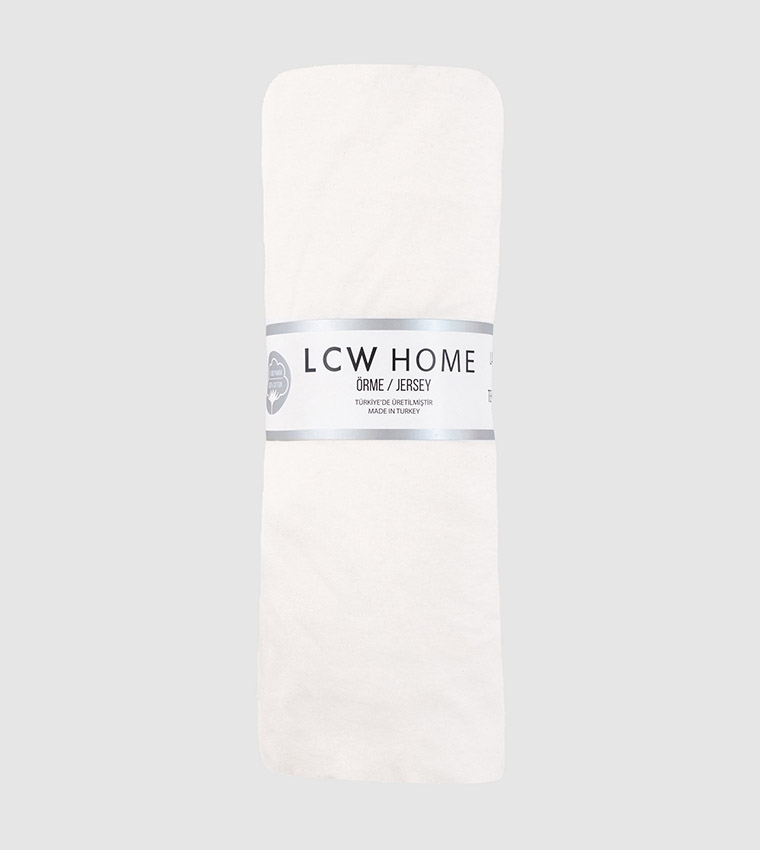 ملاءة سرير مفرد مطاطي قطن - 100x200x30 سم