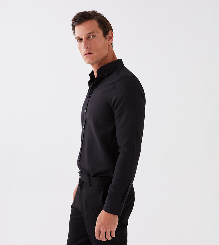 Slim Fit Long Sleeves Oxford Shirt