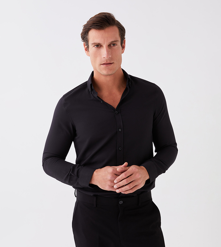 Slim Fit Long Sleeves Oxford Shirt