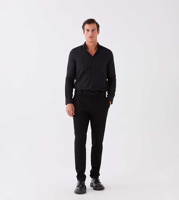 Slim Fit Long Sleeves Oxford Shirt