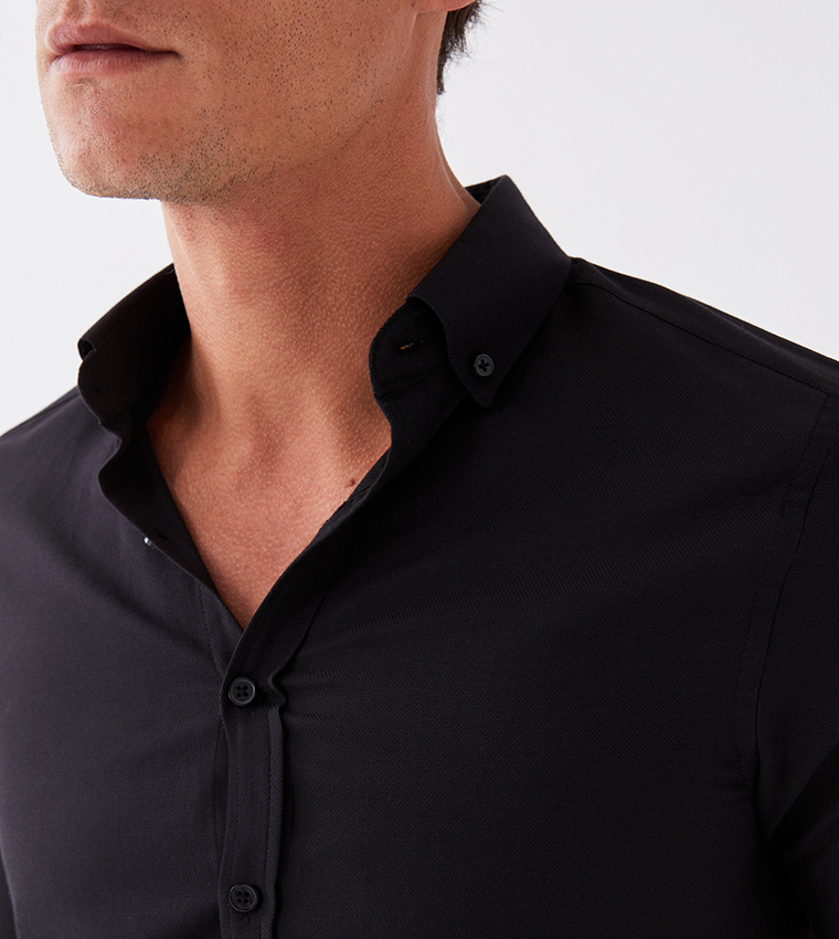 Slim Fit Long Sleeves Oxford Shirt