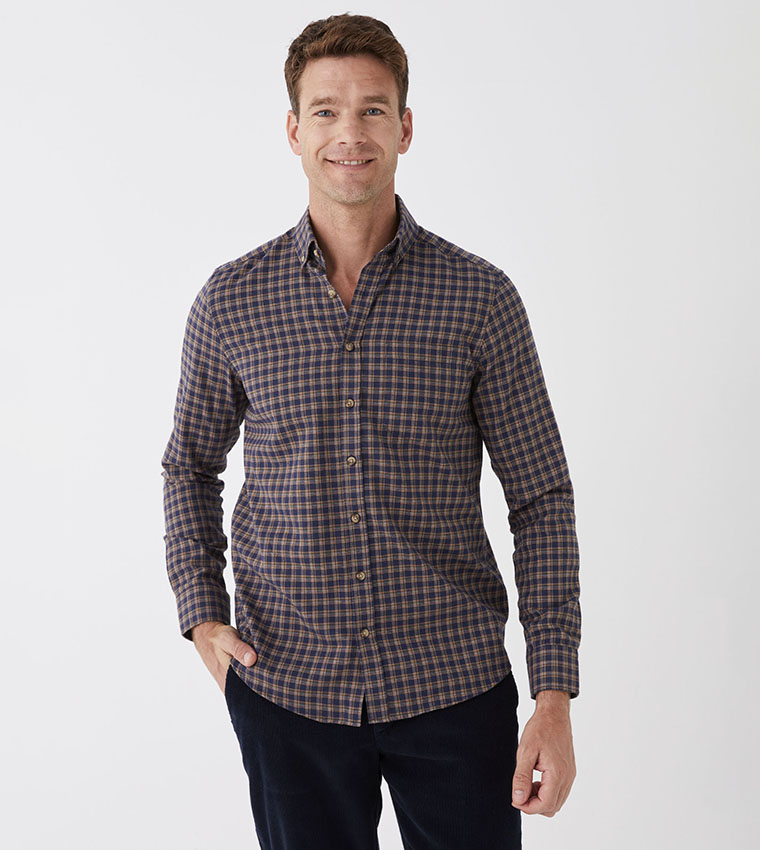 NEW Khaki Plaid outlet Button Down Shirt