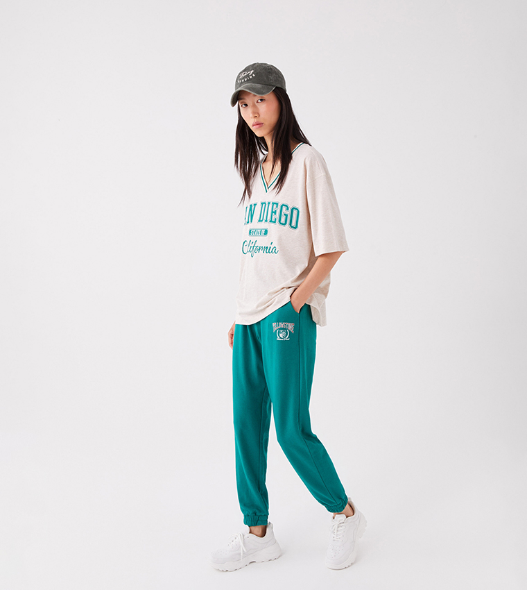 Teal joggers cheap