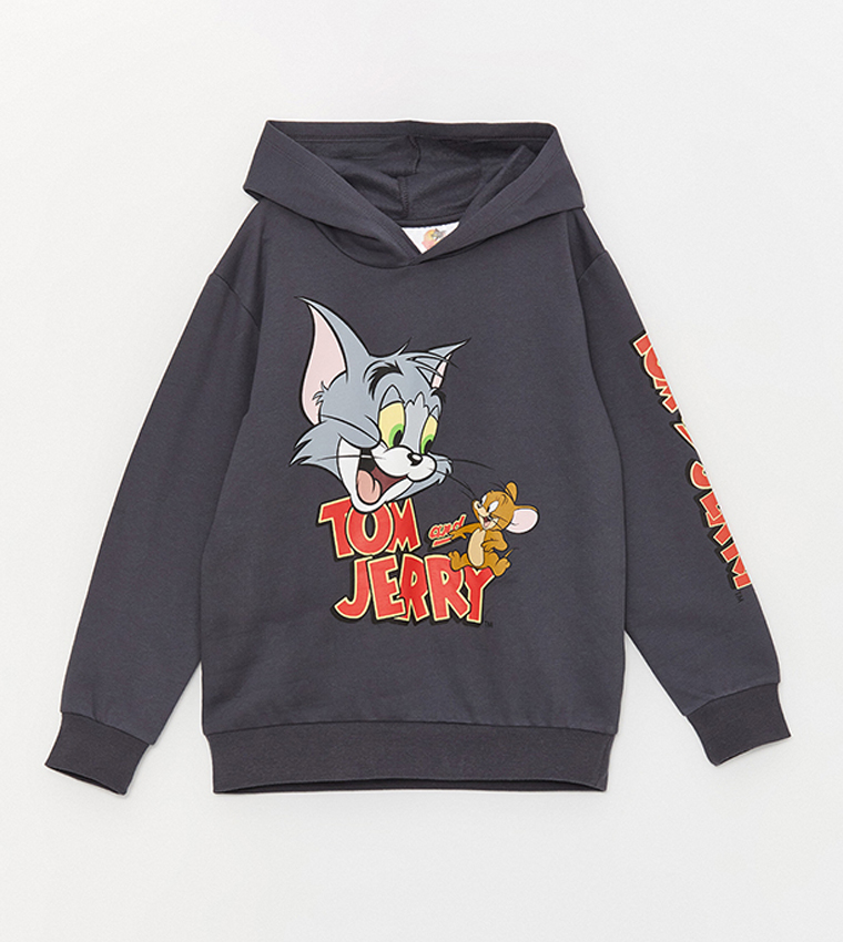 Buy LC Waikiki Tom And Jerry Printed Hoodie In Grey 6thStreet UAE