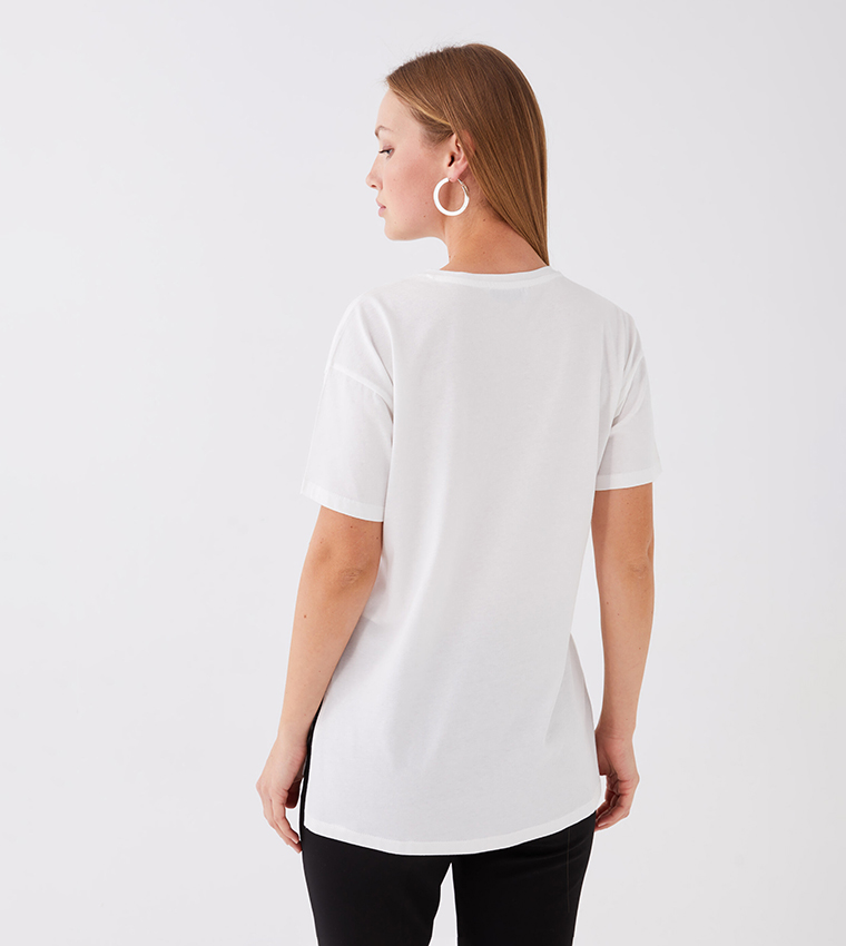 Gemstone embellished T-shirt