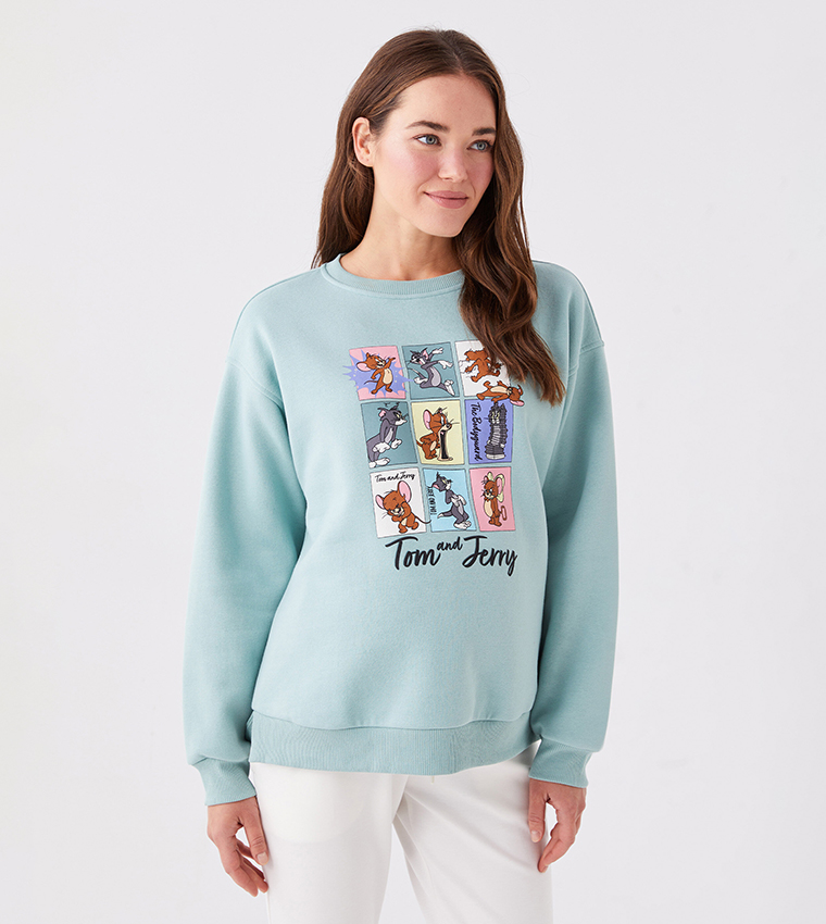 Buy LC Waikiki Crew Neck Tom And Jerry Printed Long Sleeves