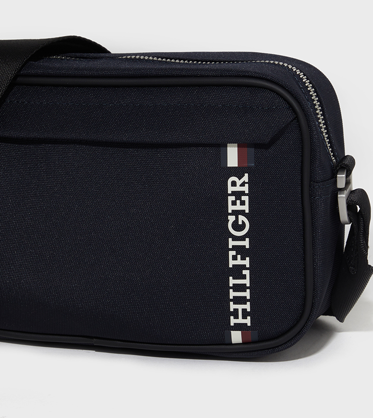 Logo Print Zippered Reporter Bag