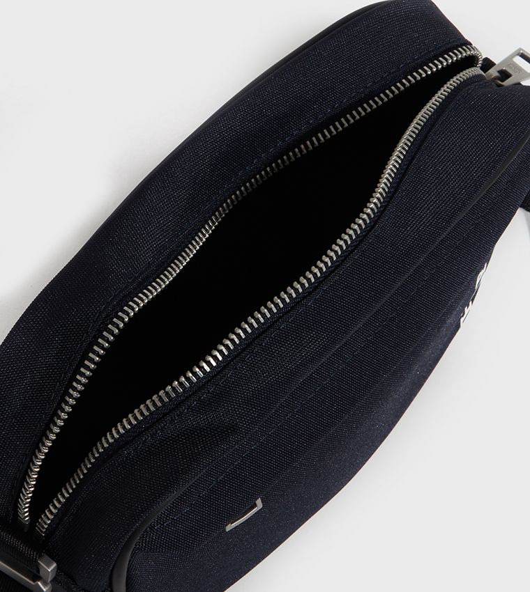 Logo Print Zippered Reporter Bag