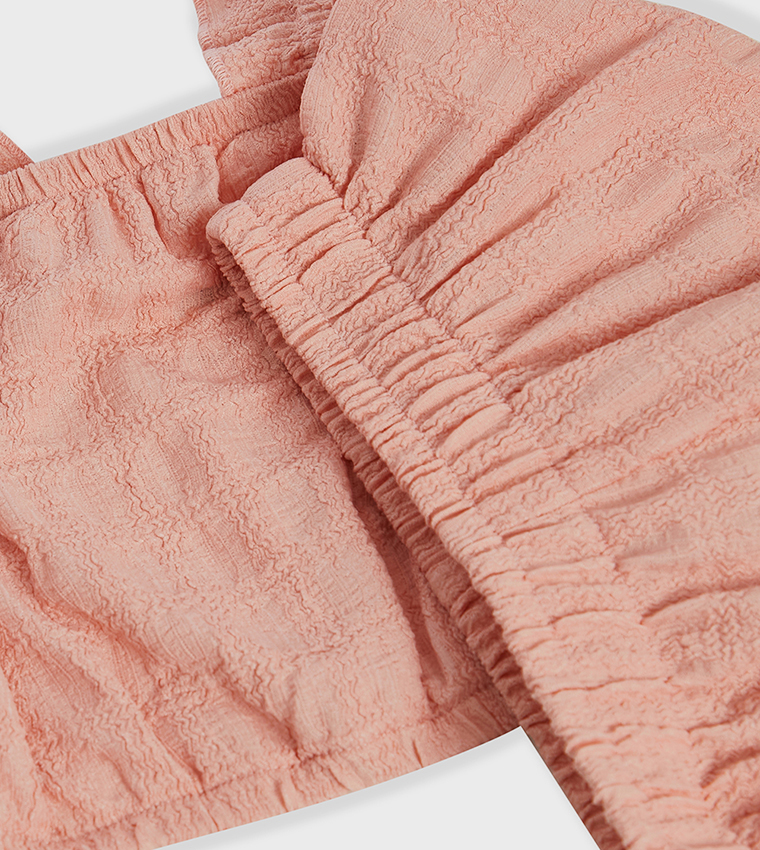 Textured Sleeveless Clothing Set