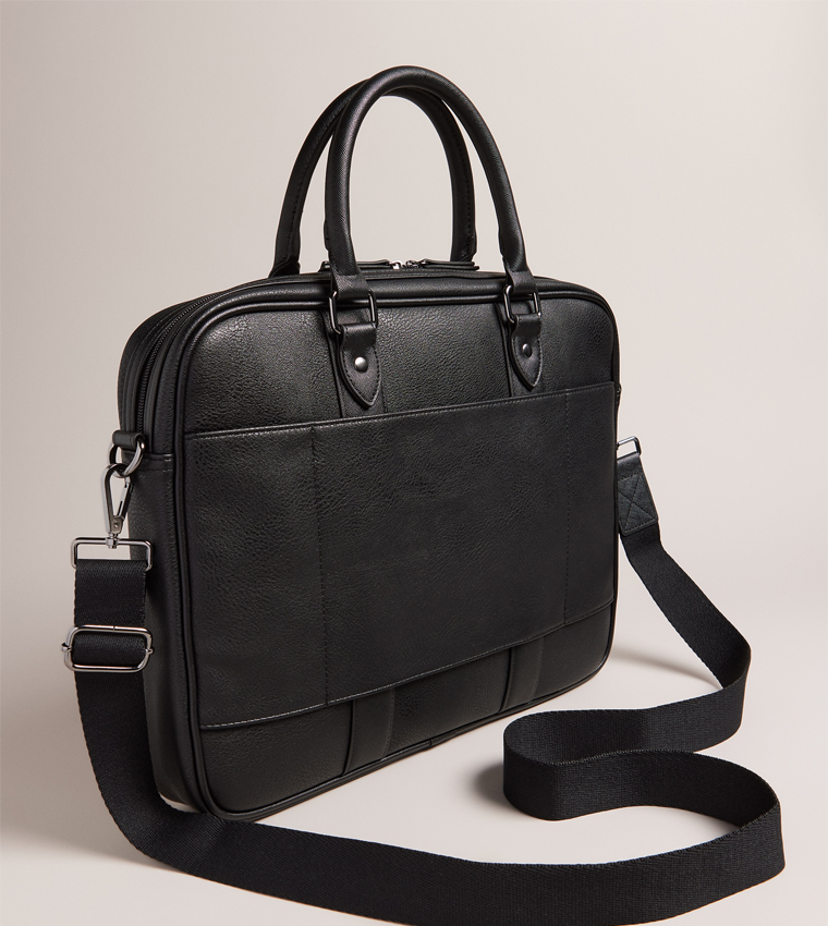 Textured Messenger Bag