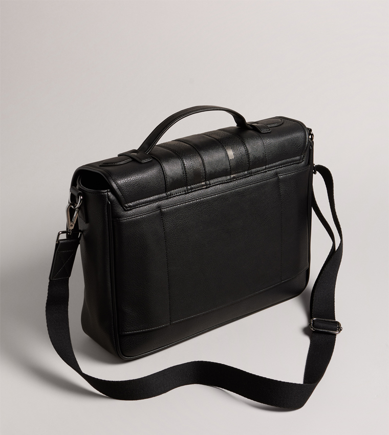 Textured Flap Messenger Bag