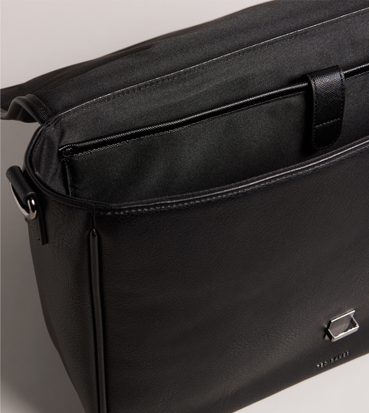 Textured Flap Messenger Bag