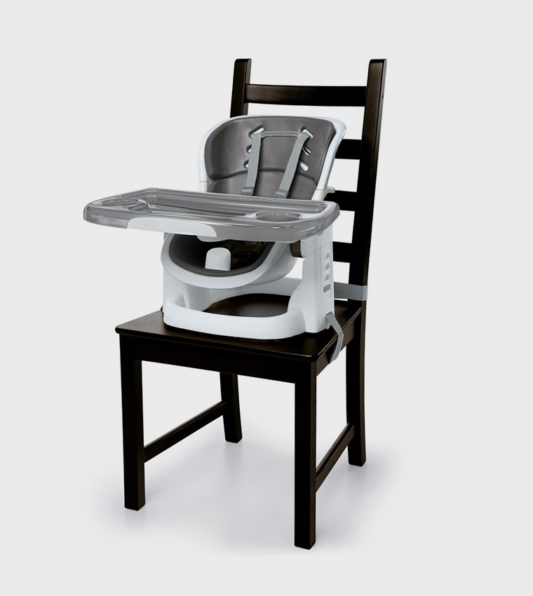 Full Course SmartClean 6-in-1 High Chair – SmartClean EVA Foam, 5 Point Safety Harness, 2 Dishwasher Safe Trays – Slate