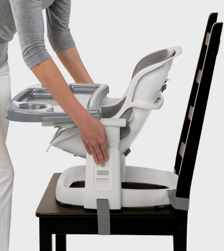 Full Course SmartClean 6-in-1 High Chair – SmartClean EVA Foam, 5 Point Safety Harness, 2 Dishwasher Safe Trays – Slate