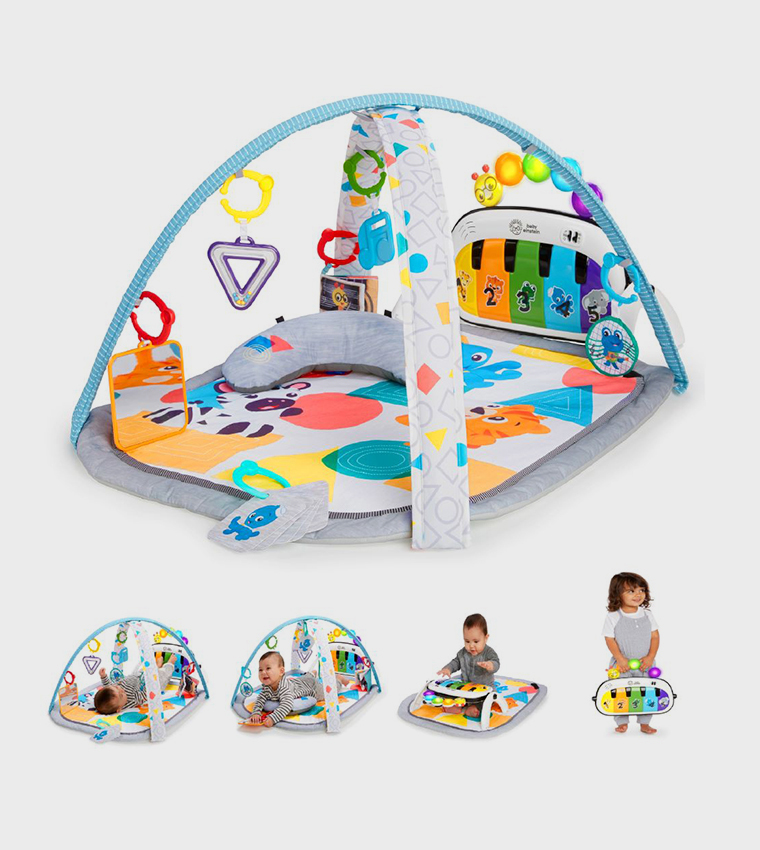 4-in-1 Kickin' Tunes Music and Language Play Gym and Piano Tummy Time Activity Mat