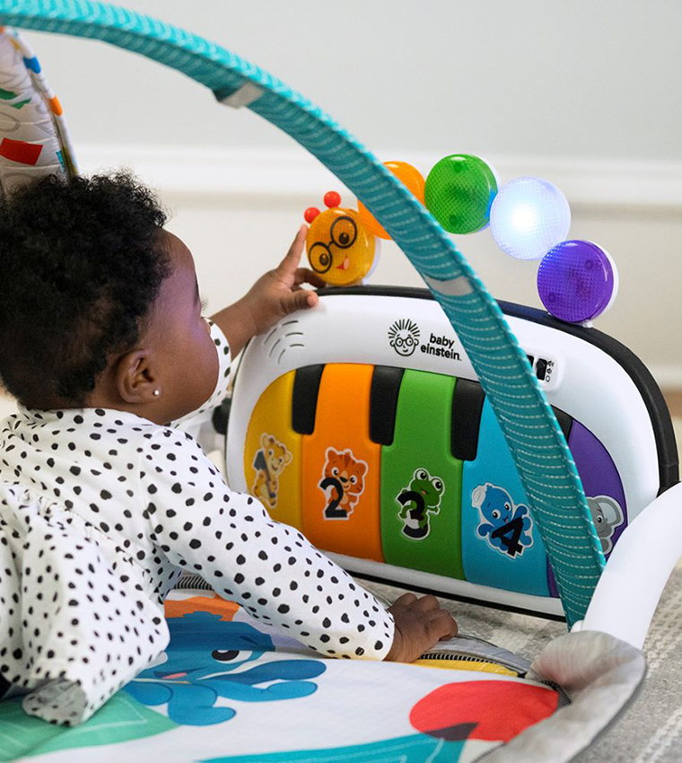 4-in-1 Kickin' Tunes Music and Language Play Gym and Piano Tummy Time Activity Mat